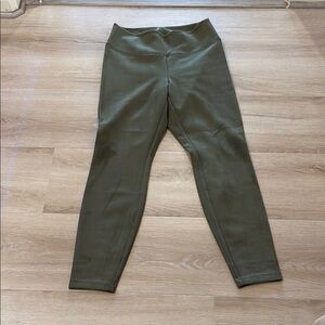 White House Black Market Olive Green Suede Leggings